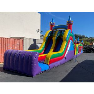 75 ft Rainbow Obstacle Castle Course (sku i533)