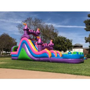 Pink Castle Dual Water Slide Rentals in North County