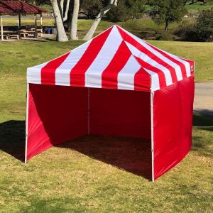 10x10 Red Canopy with Walls Rentals in North County