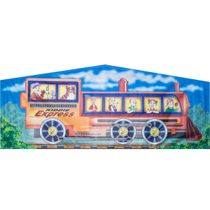 Train Module Jumper Art Banner Rentals in North County