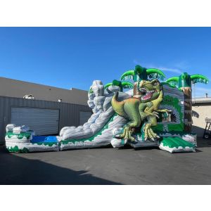 4 in 1 Dinosaur T-Rex  W Pool Water Slide Combo (sku W306)