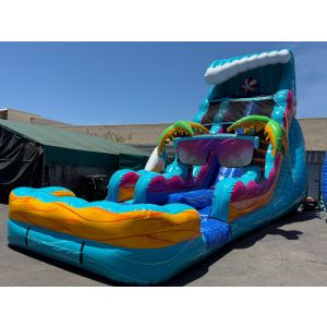 Dual lane beach Life water slide (sku W317-1)