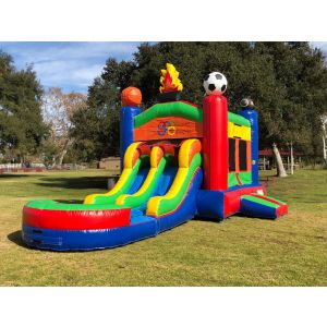Dual Lane Sport Water Slide Combo Jumper Rentals in North County