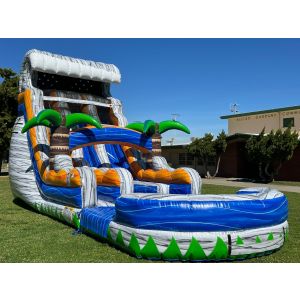 Dual lane monster wave water slide (sku W453)